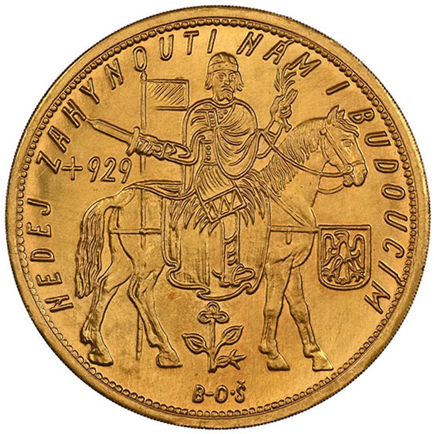 1936年 チェコスロバキア 10ダカット金貨【MS67】[テスト]